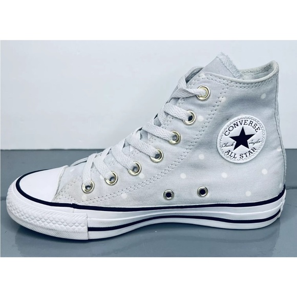 Converse 562036F Womens CTAS High Top Sneakers Polka Dot Pure Platinum Sz 5M EXC - Picture 6 of 15
